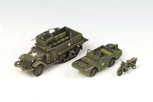 M3 Half Track +  Amphibischer Jeep + Motorrad(1:72)