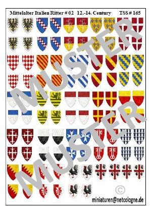 Shields Italian Knights 12th - 14th cent. 2