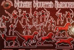 Amazonen, modern, Set 2, beritten, 1:72
