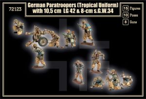 German Paratroopers(tropical uniform) m. 10,5cm LG42 & 8cm s.G.W.34, 1:72