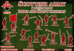 Scottish light und heavy infantry, 16th century, Tudor period, 1:72