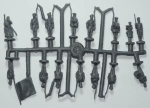 Preussische Infanterie, angetreten, Waffe geschultert, 1:72