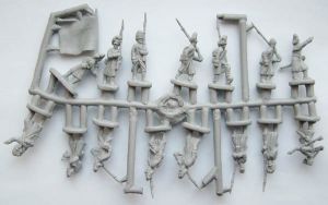 Österreichische Grenadiere Winter, napoleonische Epoche, marschierend, Set 1 1:72