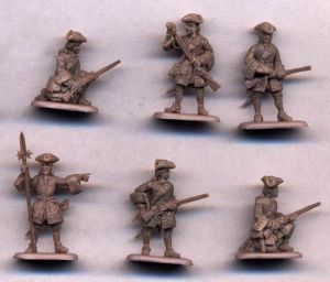 Französische Musketiere, feuernd, 1701-1714, 1:72