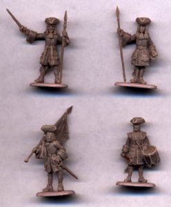 Französische Musketiere, feuernd, 1701-1714, 1:72