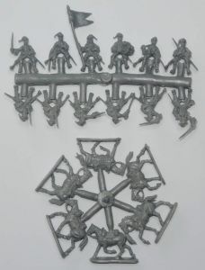 Französische Dragoner, angreifend, 1701-1714, 1:72