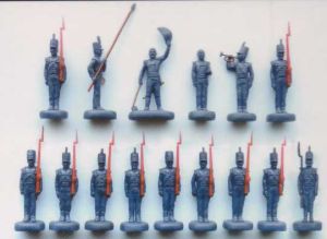 Preview: British light infantry, standing, shoulder arms, Napoleonic era, 1:72
