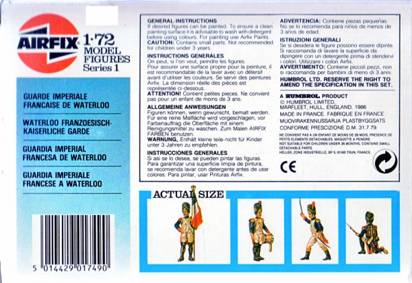 Französische Gardegrenadiere bei Waterloo (antiquarisch), 1:72