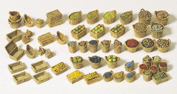 Körbe, Obst und Gemüse (Passend für 1:72)
