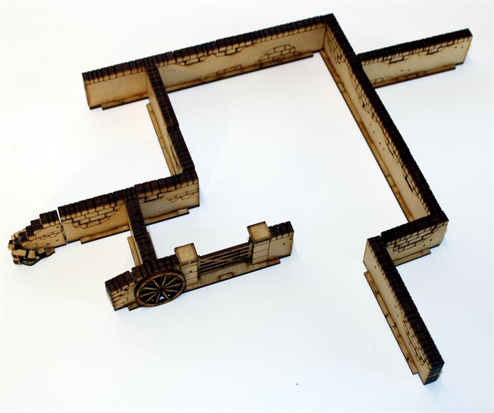 Short Wall Set, 28mm scale