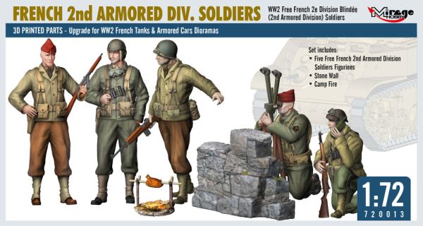 Französische Panzersoldaten, 2. Panzerdivision (2e Division Blindée, 2e DB), 1:72