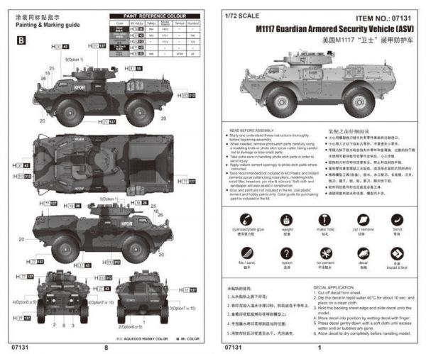 M1117 Guardian Armored Security Vehicle (ASV), 1:72