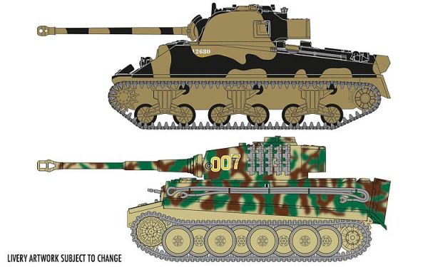 "Classic Conflict Tiger 1 vs Sherman Firefly", 1:72