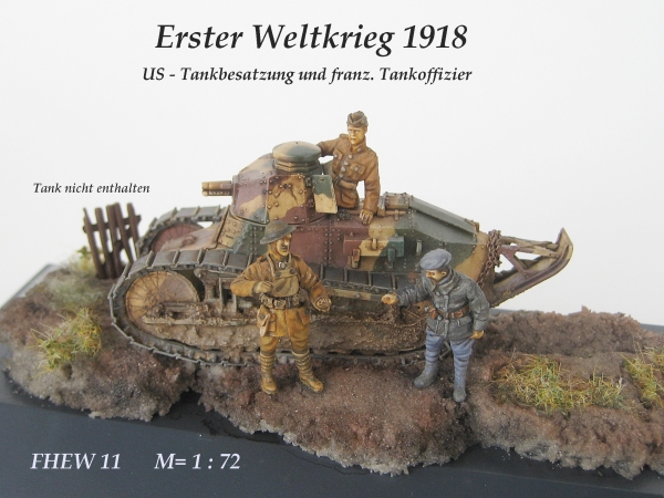 US panzerbesatzung und Französischer Tankoffizier 1918, 1:72