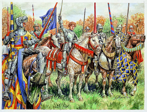 French Knights and Foot soldiers "Jean D'Arc", 1:72