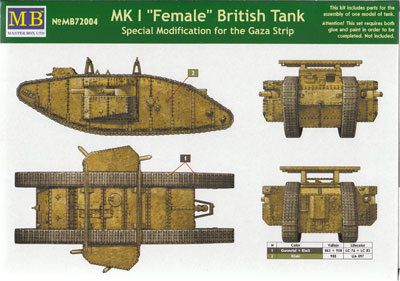 MK1 "Female" Britischer Panzer, 1.Weltkrieg (Gaza Streifen)