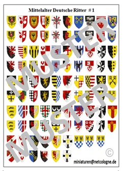 Shields German Knights 01, 1:72
