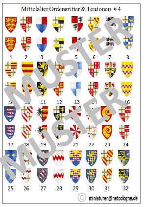 Order Knights and Teutonic Order 04 (Shields ), Hochmeister 1:72