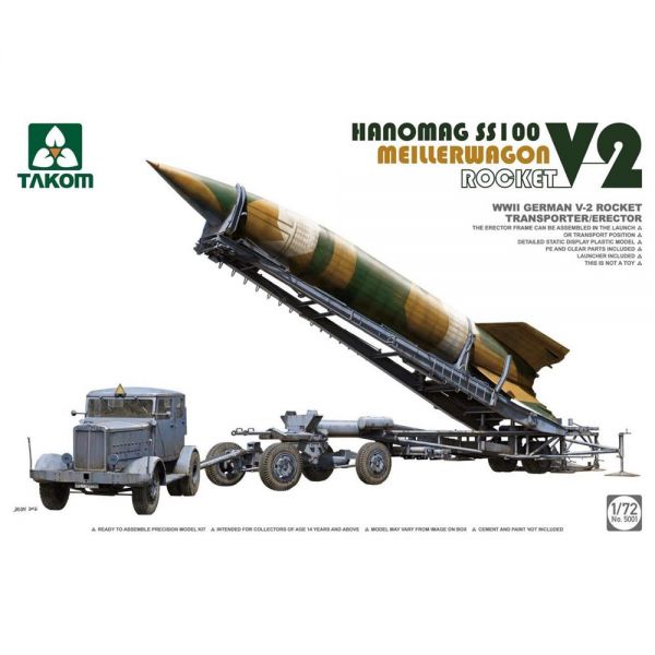 Deutsche V2 Rakete auf Erector Meillerwagen + Hanomag SS100, 1:72