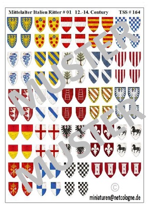 Shields Italian Knights 12th - 14th cent. 01