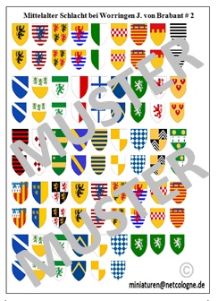 Shileds Battle of Worringen, Brabant 02