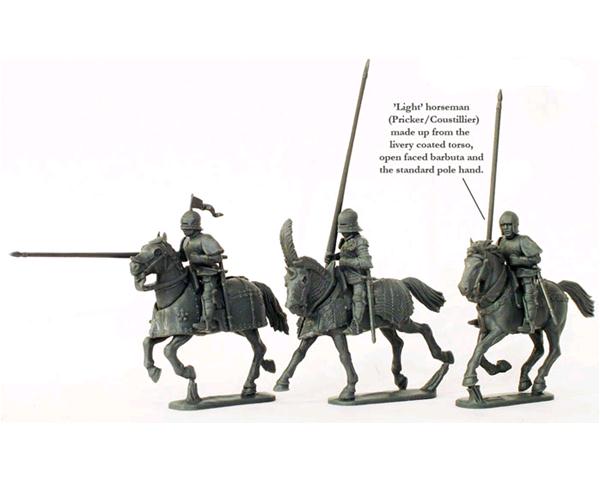 "Men at arms" 1450-1500, zu Pferd (28mm)