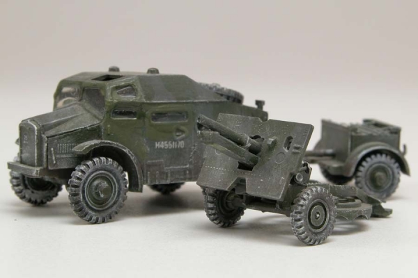 Britische 25Pfdr Feldhaubitze mit Morris Quad, 1:76