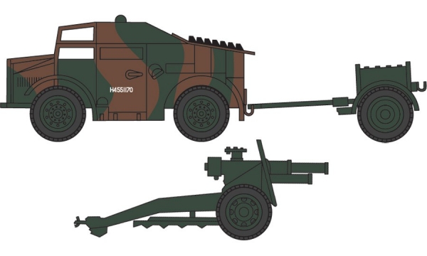 Britische 25Pfdr Feldhaubitze mit Morris Quad, 1:76