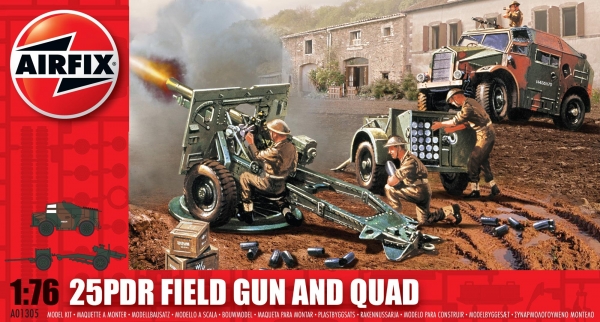 Britische 25Pfdr Feldhaubitze mit Morris Quad, 1:76