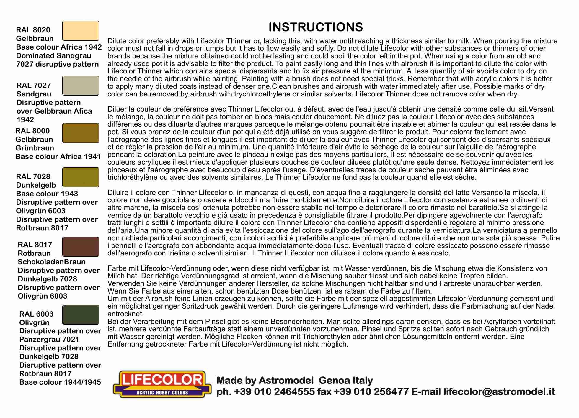 Camouflage Set "Deutsche Panzer WK2" Set1