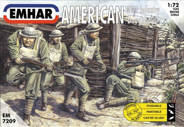 Amerikanische 'Doughboys' Infanterie 1. Weltkrieg, 1:72