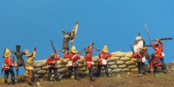British Infantry Rorke's Drift + Zulus, Set 6 + 7, Zulu War, 1:72