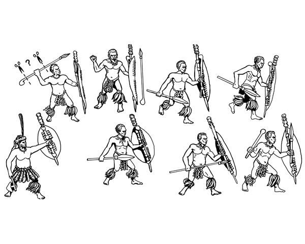 Unverheiratete Zulu Krieger, 1:72