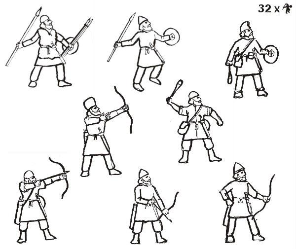 Sassanid Light Infantry, 1:72