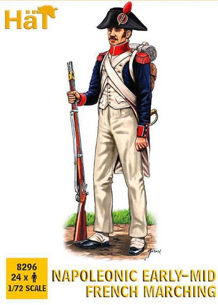Französische Infanterie marschierend, frühe bis mittlere Epoche, 1:72