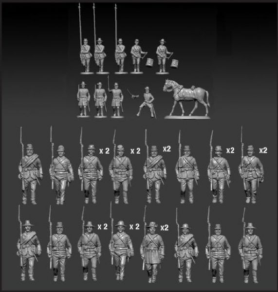 Infanterie, Amerikanischer Bürgerkrieg, Sampler 1:72