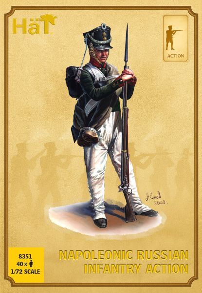Russische Infanterie, kämpfend, napoleonische Epoche,1:72