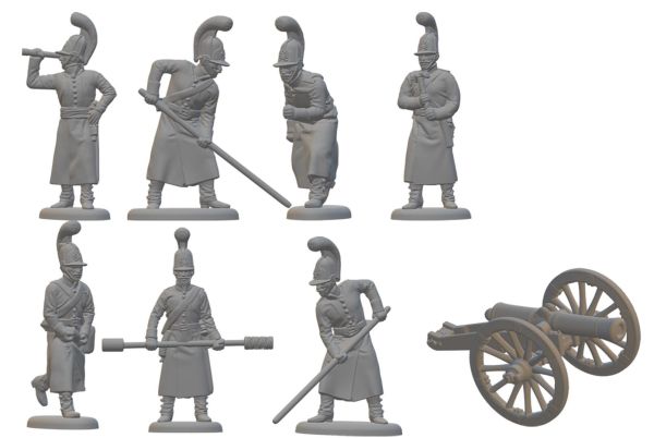 Russische berittene Artillerie, 1805, napoleonische Epoche,1:72
