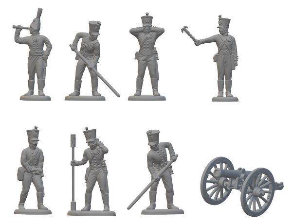 Russische Fußartillerie, 1805, napoleonische Epoche,1:72