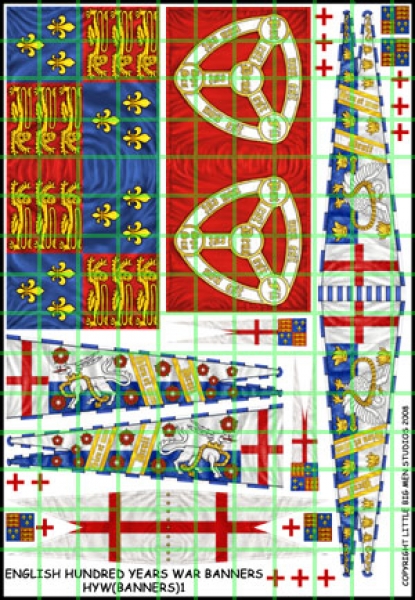 Englische Banner 100 jähriger Krieg