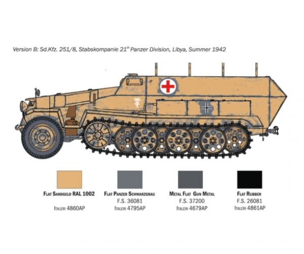 Sd.Kfz. 251/8, Ambulance, 1:72