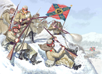 Russische Infanterie in Winteruniform 1877, 1:72