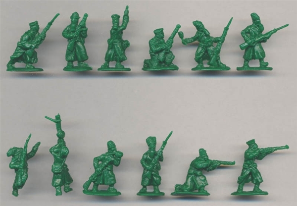 Russische Infanterie mit Gasmasken, 1:72