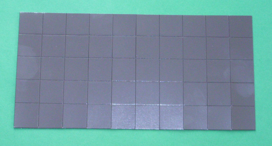 50 Magnetbases 20x20x0,8mm, selfadhesive