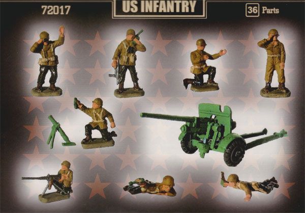 US-Infanterie mit 37mm PAK,  2. Weltkrieg 1:72
