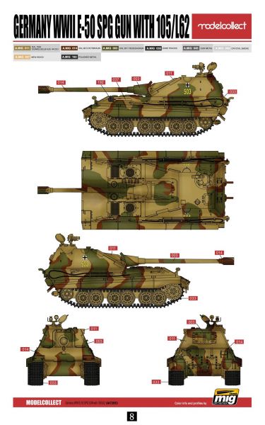 E-50 Waffenträger mit 105/L62 Kanone, 1:72