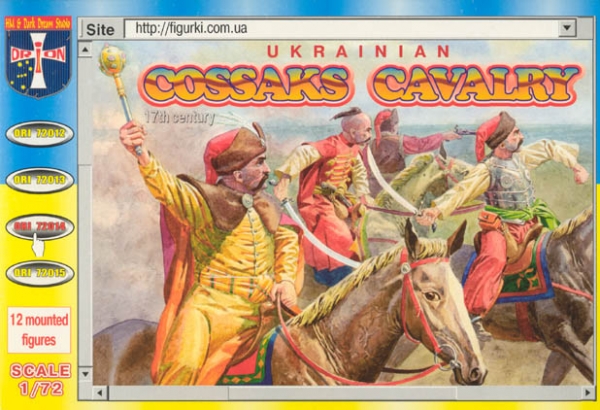 Ukrainian Cossacks on Horse, 17.century, 1:72