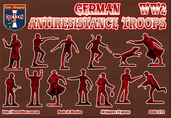 German antiresistance Tropps, WW2, 1:72