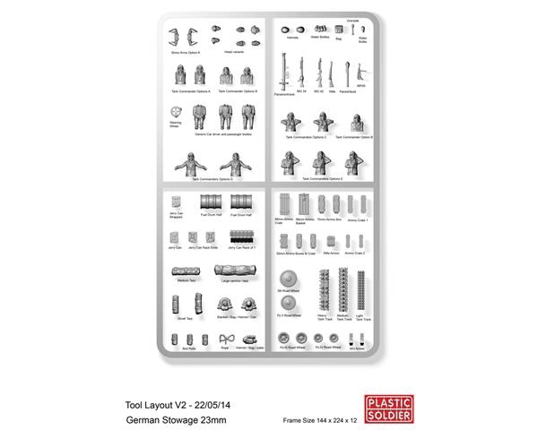 German stowage and tank commanders, 1:72
