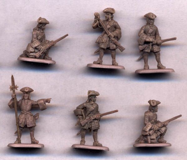 Französische Musketiere, feuernd, 1701-1714, 1:72